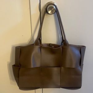 Brown Leather Tote Bag